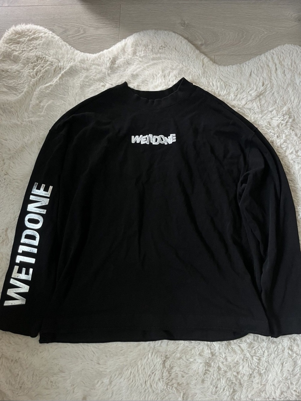 WE11DONE Resort 2020 Metallic Logo Oversized Long Sleeve